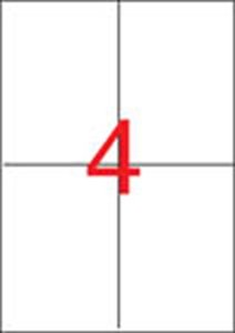 Etikett 105x148 mm, APLI, univerzális, 4 címke, 100 lap, fehér