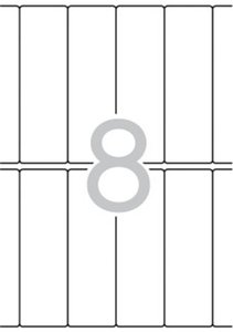 Etikett 31x100 mm, APLI, A/5, univerzális, kerek sarkú, 15 lap, fehér