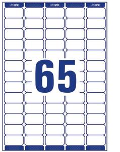 Etikett 38x21,2 mm, AVERY L7651, l&eacute;zer, 100 lap, feh&eacute;r