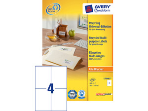 Etikett 105x148 mm, AVERY LR3483, univerz&aacute;lis, 100 lap