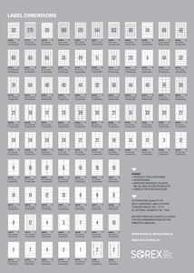 Etikett 25,4x10 mm, GRS, 189 címke/lap, 100 lapos, fehér