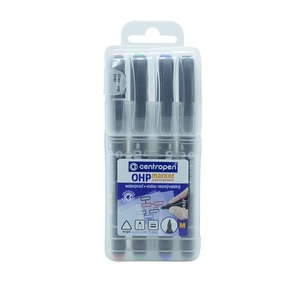 Alkoholos filc CENTROPEN 2637, M 1 mm, 4 db-os, 4 különböző szín