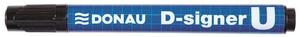 Alkoholos filc DONAU D-signer U, kúpos, 2-4 mm, fekete