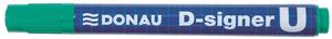 Alkoholos filc DONAU D-signer U, kúpos, 2-4 mm, zöld