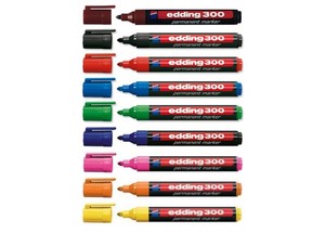 Alkoholos filc EDDING 300, kerek, 1-3 mm, piros
