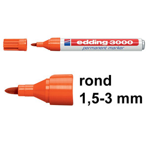 Alkoholos filc EDDING 3000, k&uacute;pos, 1,5-3 mm, piros