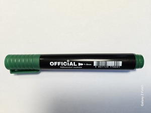 Alkoholos filc, OFFICIAL, kerek hegyű, 1-3 mm, zöld