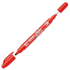 Alkoholos filc LUXOR Permanent Twin Marker 150 kétvégű, 0,7+1mm, piros