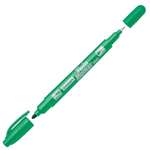 Alkoholos filc LUXOR Permanent Twin Marker 150 kétvégű, 0,7+1mm, zöld