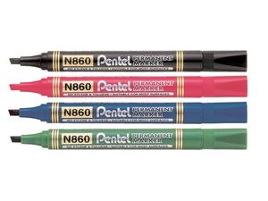 Alkoholos filc PENTEL N860-BE, vágott, 0,6-4,5 mm, piros