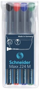 Alkoholos filc SCHNEIDER Maxx 224 M, 1 mm, 4 db-os készlet.