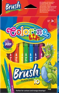 Filc készlet 10 db, COLORINO Kids, ecsethegyű, 10 különböző szín