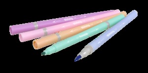 Filc készlet 10 db, COLORINO kétvégű, háromszögletű, 10 pasztell szín