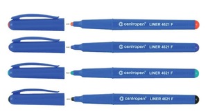 Filc 0,3 mm, CENTROPEN 4621, vízbázisú, fém hegyű, fekete