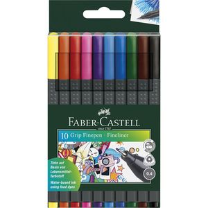 Filckészlet, FABER-CASTELL Grip, háromszögletű, 0,4 mm, 10 szín