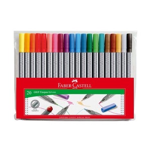 Filckészlet, FABER-CASTELL Grip, háromszögletű, 0,4 mm, 20 szín