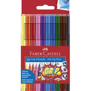 Filckészlet, FABER-CASTELL Grip, 1 mm, 10 különböző szín,