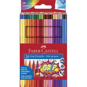 Filckészlet, FABER-CASTELL Grip, 1 mm, 20 különböző szín,