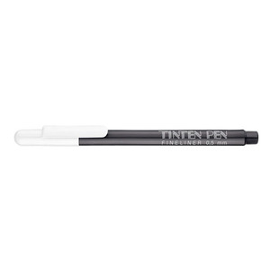 Filc 0,5 mm, ICO Tinten Pen, v&iacute;zb&aacute;zis&uacute; tűfilc, fekete