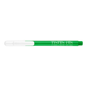 Filc 0,5 mm, ICO Tinten Pen, v&iacute;zb&aacute;zis&uacute; tűfilc, z&ouml;ld
