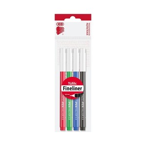 Filck&eacute;szlet 4 db-os, ICO Tinten Pen, 0,5 mm tűfilc, 4 alapsz&iacute;n