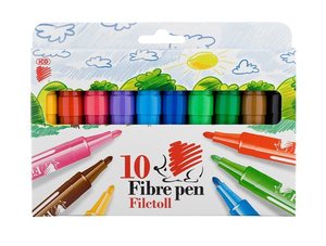Filckészlet 10 db, ICO Süni, 1-3 mm, vízbázisú, 10 különböző szín