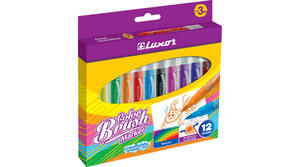 Filc LUXOR ColorBrush Marker, 12 db-os készlet, papír dobozban.