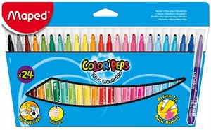 Filckészlet 24 db, MAPED Color`Peps, 1-4,75 mm, 24 különböző szín