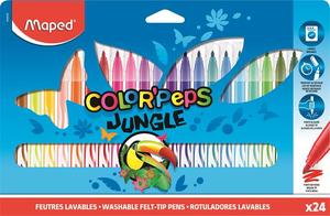 Filckészlet 24 db, MAPED Color`Peps Jungle, 2,8 mm, 24 szín