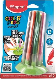 Filckészlet 12 db, MAPED Color`Peps Jungle, 2,8 mm, 12 szín,