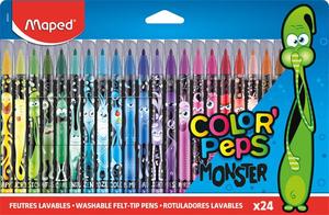 Filckészlet 24 db, MAPED Color Peps Monster, 2,8 mm, 24 szín