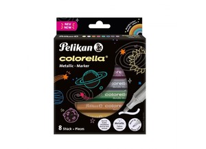 Filckészlet 8 db, PELIKAN Colorella Metallic, 8 különböző szín