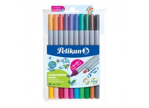 Filckészlet 10 db, PELIKAN Colorella Twin C304, duo, 20 szín,