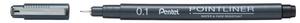 Filc 0,1 mm, PENTEL Pointliner S20P-1A, fekete