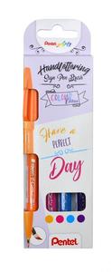 Ecsetfilc PENTEL SES15-4COL, (narancs-pink-v.kék-lila) 4db-os készlet