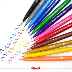 Ecsetfilc PENTEL SES15-4COL, (narancs-pink-v.kék-lila) 4db-os készlet