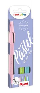 Ecsetfilc PENTEL SES15N-4, (v.pink+v.kék+szürkés kék+v.zöld) 4 db