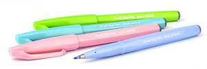 Ecsetfilc PENTEL SES15N-4, (v.pink+v.kék+szürkés kék+v.zöld) 4 db