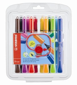 Filckészlet, STABILO Cappy, 1 mm, 12 db-os készlet