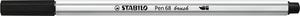 Ecsetfilc, STABILO Pen 68 brush, fekete