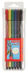 Filckészlet STABILO Pen 6806, 1 mm, 6 db-os készlet, 6 különböző szín