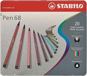 Filckészlet STABILO Pen 6820, fém dobozban, 1 mm, 20 db-os készlet