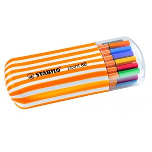 Filckészlet STABILO Point 88, Zebrui, 20 db-os, műanyag dobozban