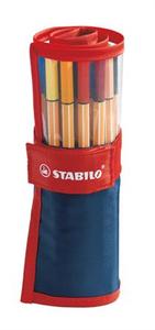 Filckészlet STABILO Point 8825 Rollerset, 25 db-os felcsavarható,