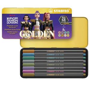 Filck&eacute;szlet STABILO Pen 68, K-Pop Huntrix, 8 db-os, f&eacute;mdobozos,