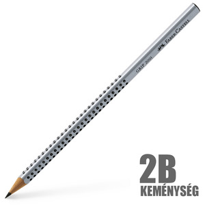 Ceruza 2B, FABER-CASTELL Grip 2001, háromszögletű, ezüst testtel