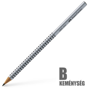 Ceruza B, FABER-CASTELL Grip 2001, háromszögletű, ezüst testtel
