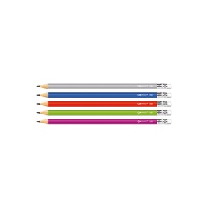 Ceruza HB, CONNECT, 72 db, színes testű & fehér radír, fém pohárban