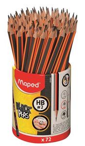 Ceruza HB, MAPED Black`Peps, háromszögletű, gumirozott test