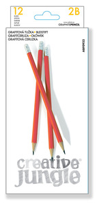 Ceruza 2B, SaKOTA ABF0922, rad&iacute;ros, hatsz&ouml;gletű, piros testű